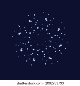Marco abstracto de estrellas pequeñas. Elemento de diseño de vectores.