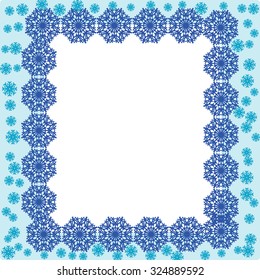 Abstract frame with snowflakes