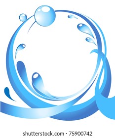 abstract frame from stream and drop of water
