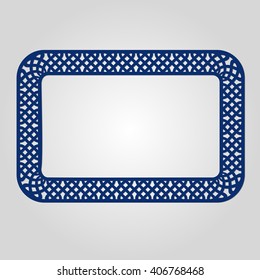Abstract frame with swirls, vector ornament, vintage. 