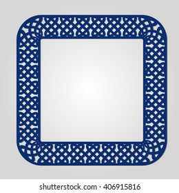Abstract frame with swirls, vector ornament, vintage. May be used for lasercutting. 