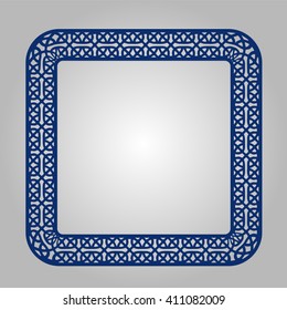 Abstract frame with swirls, vector ornament, vintage . May be used for lasercutting.