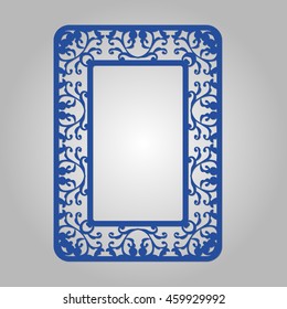Abstract frame with swirls, vector ornament, vintage frame.