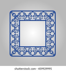 Abstract frame with swirls, vector ornament, vintage frame.