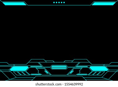 Abstract frame technology futuristic  interface hud vector design.