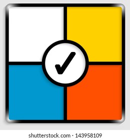 abstract frame for text; with check box