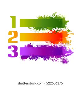 abstract frame for text with spots of paint . Vector