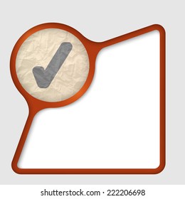 abstract frame with texture of crumpled paper and check box