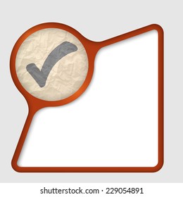 abstract frame with texture of crumpled paper and check box