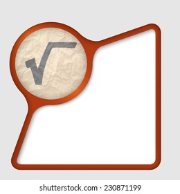 abstract frame with texture of crumpled paper and radix