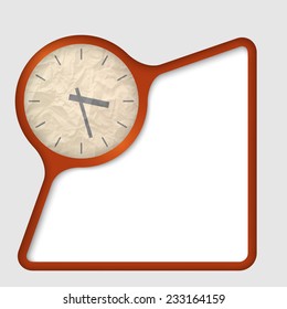 abstract frame with texture of crumpled paper and watches