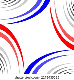 abstract frame with tricolor white, red and gray.