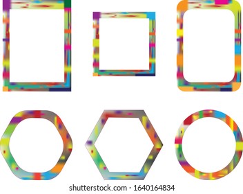 abstract frame vector. colorful frame for the photo.