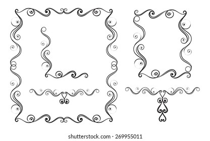 abstract frame. Vector illustration. Decorative elements