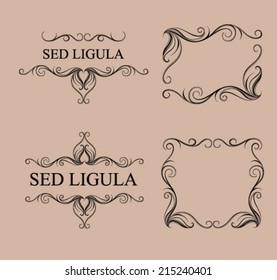 Abstract frame. Vector illustration. Design elements