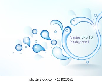 Abstract frame from water, vector