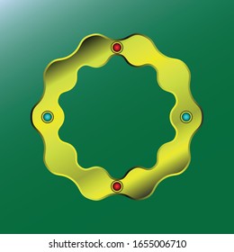 abstract frame for your photo Premium Vector. golden frame template.