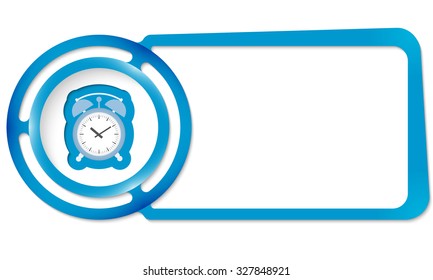 Abstract frame for your text and alarm clock