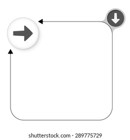 Abstract frame for your text and arrows