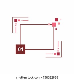 Abstract frame for your text. Banner template for advertising goods, internet resources and other