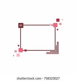 Abstract frame for your text. Banner template for advertising goods, internet resources and other