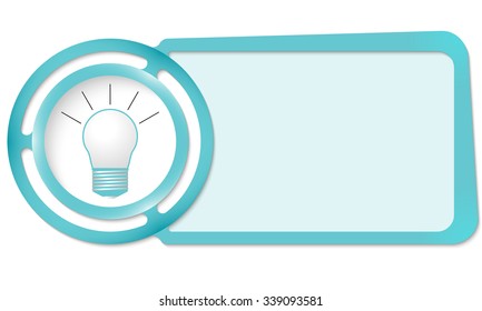 Abstract frame for your text and bulb