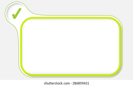 Abstract frame for your text and check mark