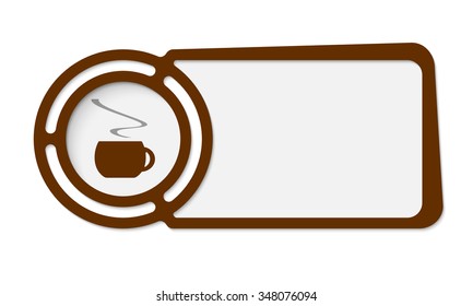 Abstract frame for your text and cup of coffee