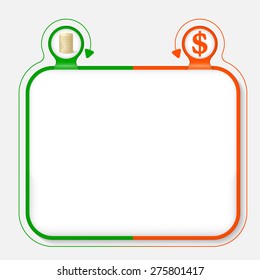 Abstract frame for your text and dollar symbol