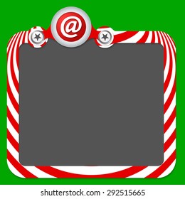 Abstract frame for your text and email symbol