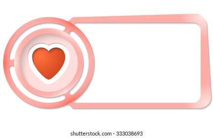 Abstract frame for your text and heart symbol
