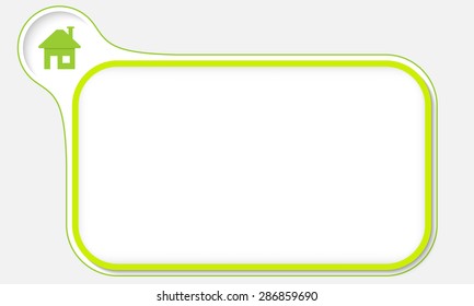 Abstract frame for your text and home icon
