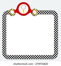 Abstract frame for your text and magnifier