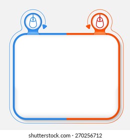 Abstract frame for your text and mouse icon