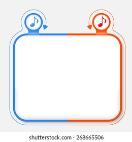 Abstract frame for your text and music icon