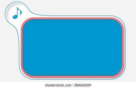 Abstract frame for your text and music symbol