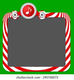 Abstract frame for your text and music icon