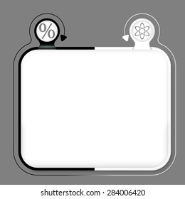 Abstract frame for your text and percent symbol