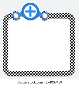 Abstract frame for your text and plus symbol