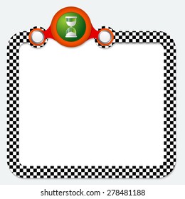 Abstract frame for your text and sand glass