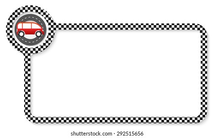 Abstract frame for your text with square pattern and auto