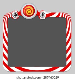 Abstract frame for your text and the symbol of spiral