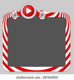 Abstract frame for your text and the symbol of play