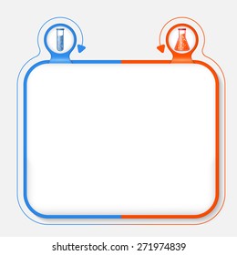 Abstract frame for your text and test tubes