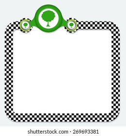 Abstract frame for your text and tree icons