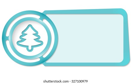 Abstract frame for your text and tree symbol
