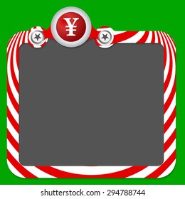Abstract frame for your text and yen