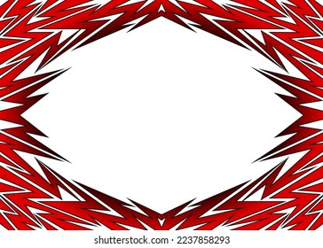 Abstract framed background with geometric tribal pattern