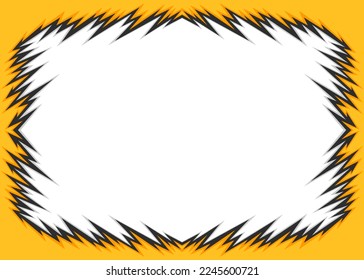 Abstract framed background with jagged spike pattern and with some copy space area