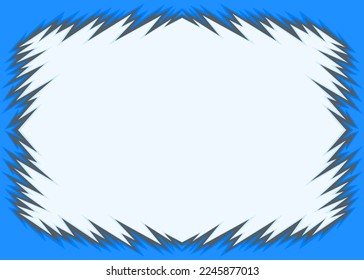 Abstract framed background with jagged spike pattern and with some copy space area